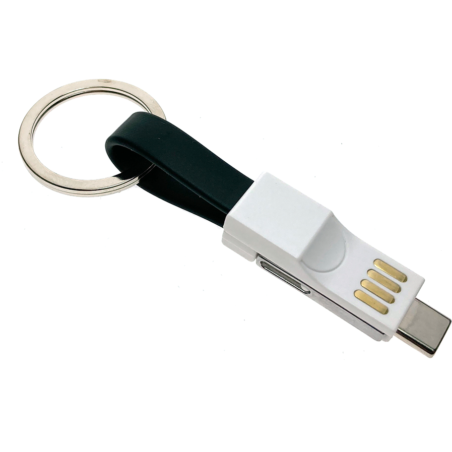 Переходник USB - microUSB/USB Type-C/Lightning, Espada Emagn3i1 Black - фото 3
