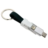 Переходник USB - microUSB/USB Type-C/Lightning, Espada Emagn3i1 Black