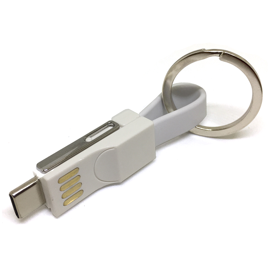 Переходник USB - microUSB/USB Type-C/Lightning, Espada Emagn3i1 White
