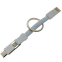 Переходник USB - microUSB/USB Type-C/Lightning, Espada Emagn3i1 White - фото 2
