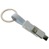 Переходник USB - microUSB/USB Type-C/Lightning, Espada Emagn3i1 White