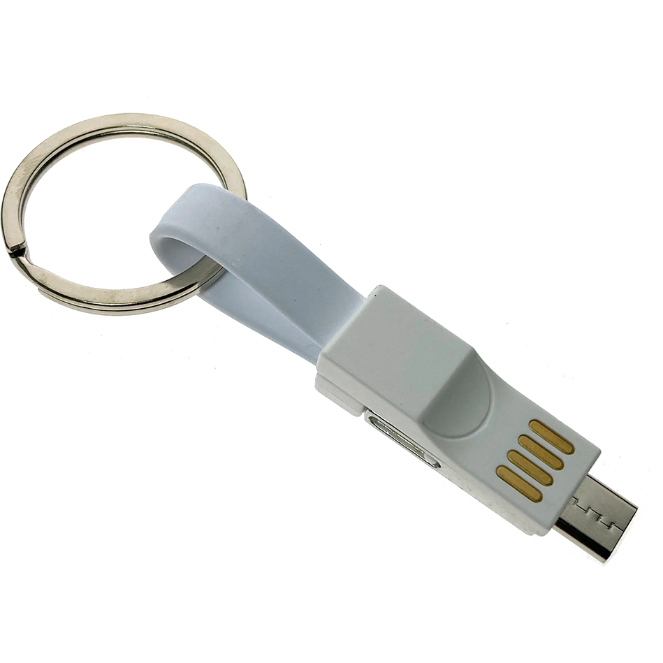 Переходник USB - microUSB/USB Type-C/Lightning, Espada Emagn3i1 White - фото 4