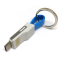 Переходник USB - microUSB/USB Type-C/Lightning, Espada Emagn3i1 Blue