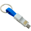 Переходник USB - microUSB/USB Type-C/Lightning, Espada Emagn3i1 Blue - фото 3