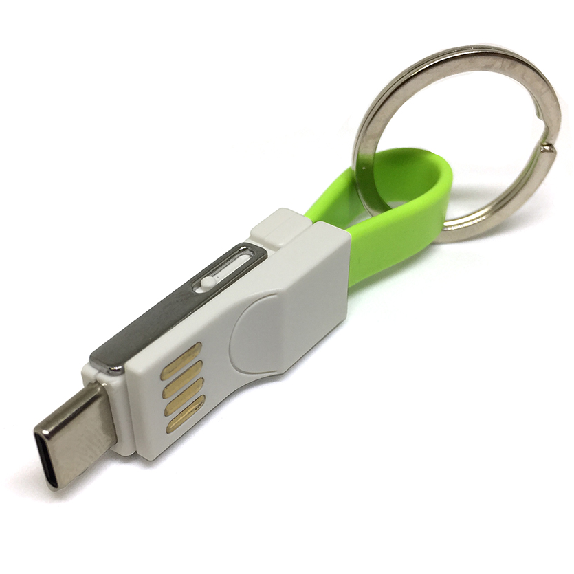 Переходник USB - microUSB/USB Type-C/Lightning, Espada Emagn3i1 Green