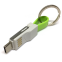 Переходник USB - microUSB/USB Type-C/Lightning, Espada Emagn3i1 Green