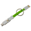 Переходник USB - microUSB/USB Type-C/Lightning, Espada Emagn3i1 Green - фото 2
