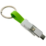 Переходник USB - microUSB/USB Type-C/Lightning, Espada Emagn3i1 Green