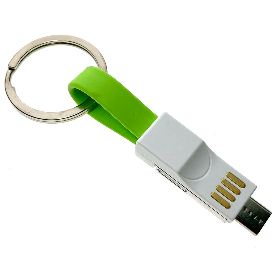 Переходник USB - microUSB/USB Type-C/Lightning, Espada Emagn3i1 Green - фото 4