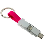 Переходник USB - microUSB/USB Type-C/Lightning, Espada Emagn3i1 Pink