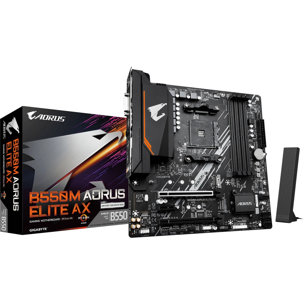 Материнская плата Gigabyte B550M AORUS ELITE AX (rev. 1.4) - фото 4