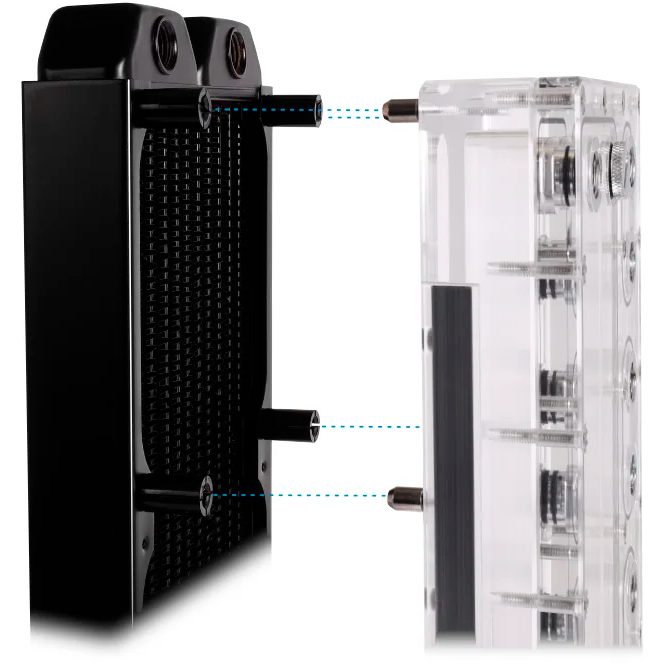 Крепление Alphacool Core Push Mounting 17mm M3/M4/UNC 6-32 Set 4x - 15724 - фото 2