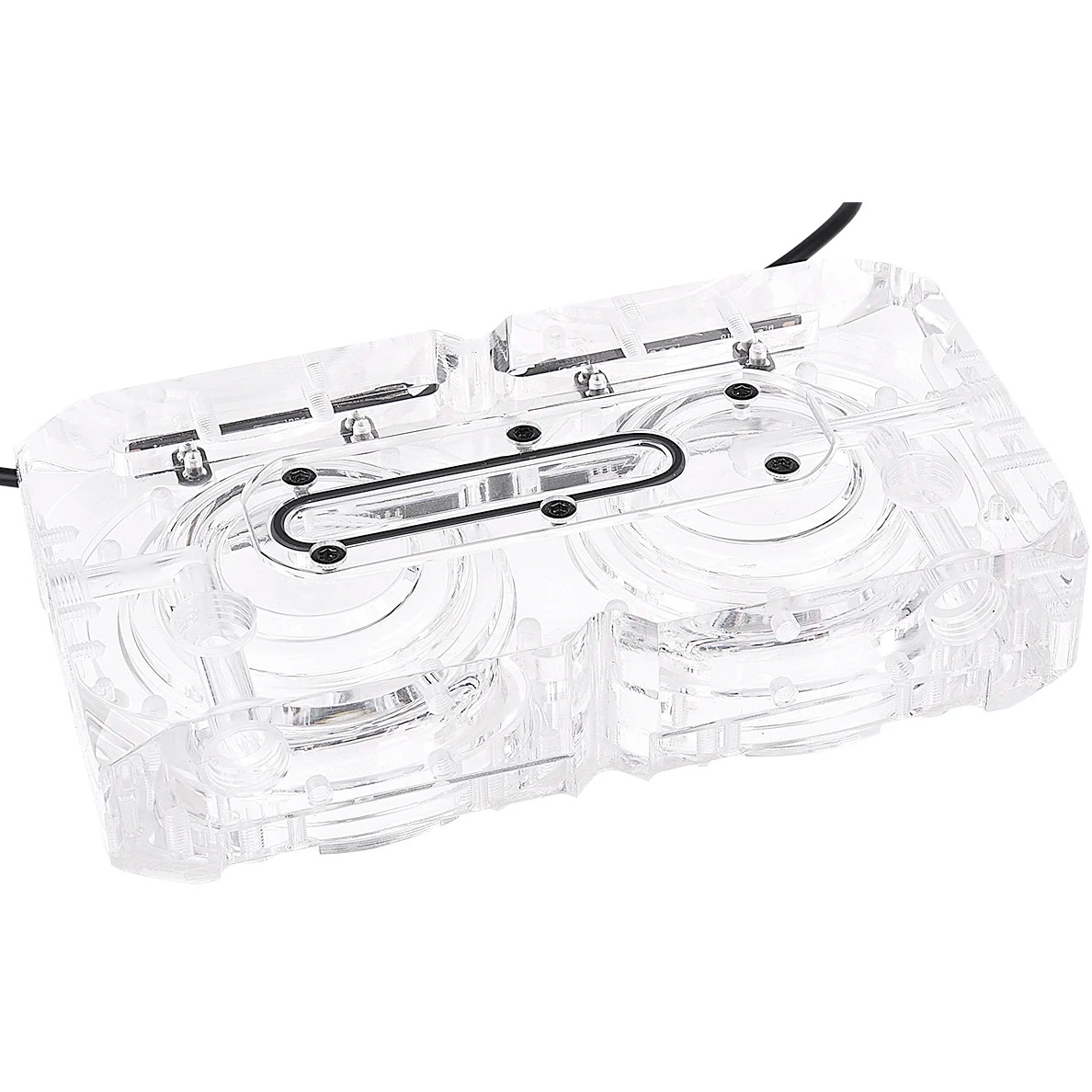 Топ для помп СЖО Alphacool Eisdecke D5 Dual Acryl Aufsatz (13312)