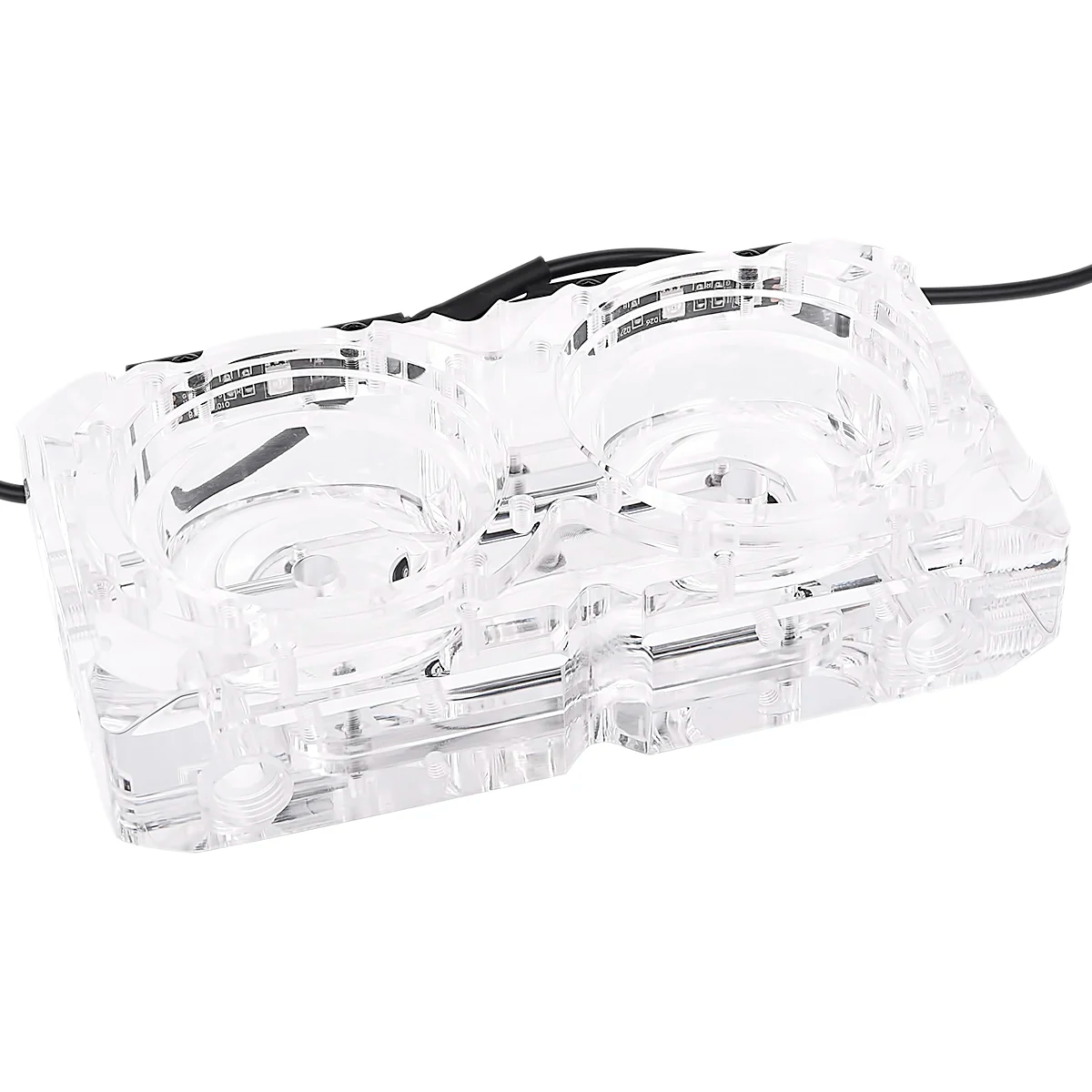 Топ для помп СЖО Alphacool Eisdecke D5 Dual Acryl Aufsatz (13312) - фото 2