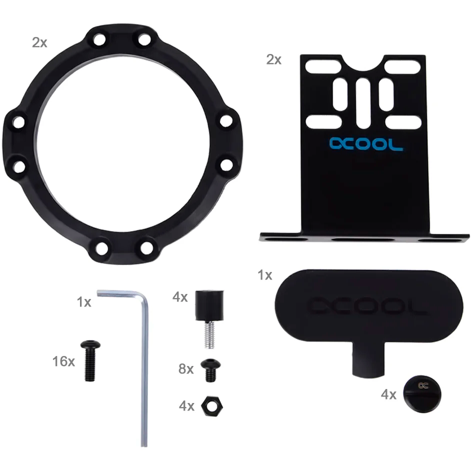 Топ для помп СЖО Alphacool Eisdecke D5 Dual Acryl Aufsatz (13312) - фото 5
