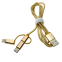 Кабель USB - microUSB/USB Type-C/Lightning, 1м, Espada Eusb3in1m-m-g Gold - фото 3