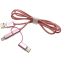Кабель USB - microUSB/USB Type-C/Lightning, 1м, Espada Eusb3in1m-m-p Pink - фото 2