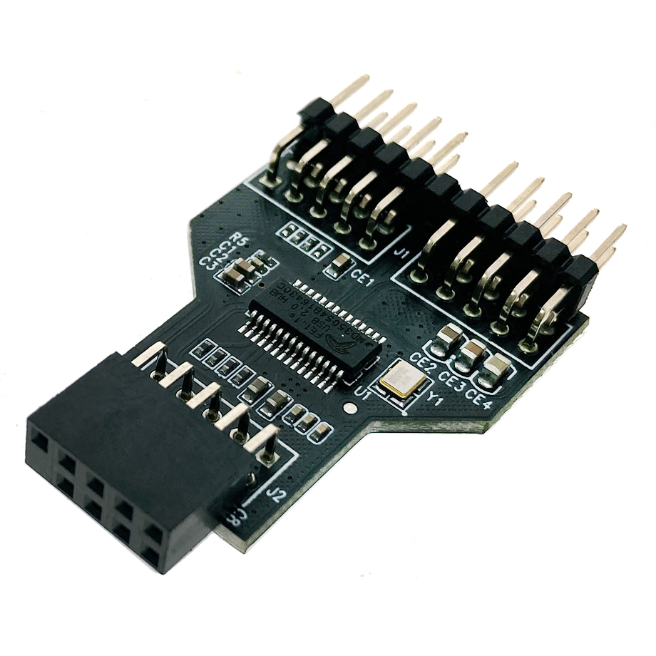 Разветвитель USB 2.0 (10pin F) - 2x USB 2.0 (10pin M), Espada Ei9to2x9