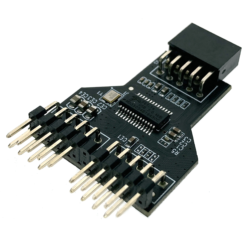 Разветвитель USB 2.0 (10pin F) - 2x USB 2.0 (10pin M), Espada Ei9to2x9 - фото 2