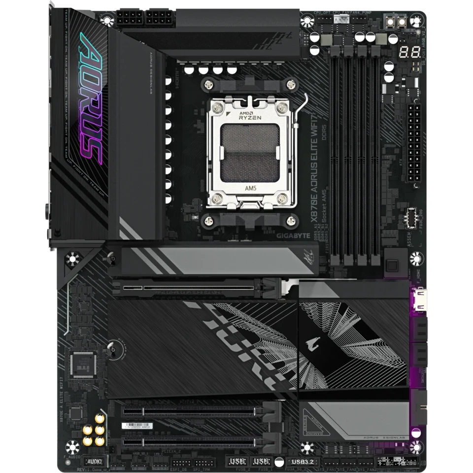 ..... Материнская плата Gigabyte X870E AORUS ELITE WIFI7 (rev. 1.0) (3549) из ремонта