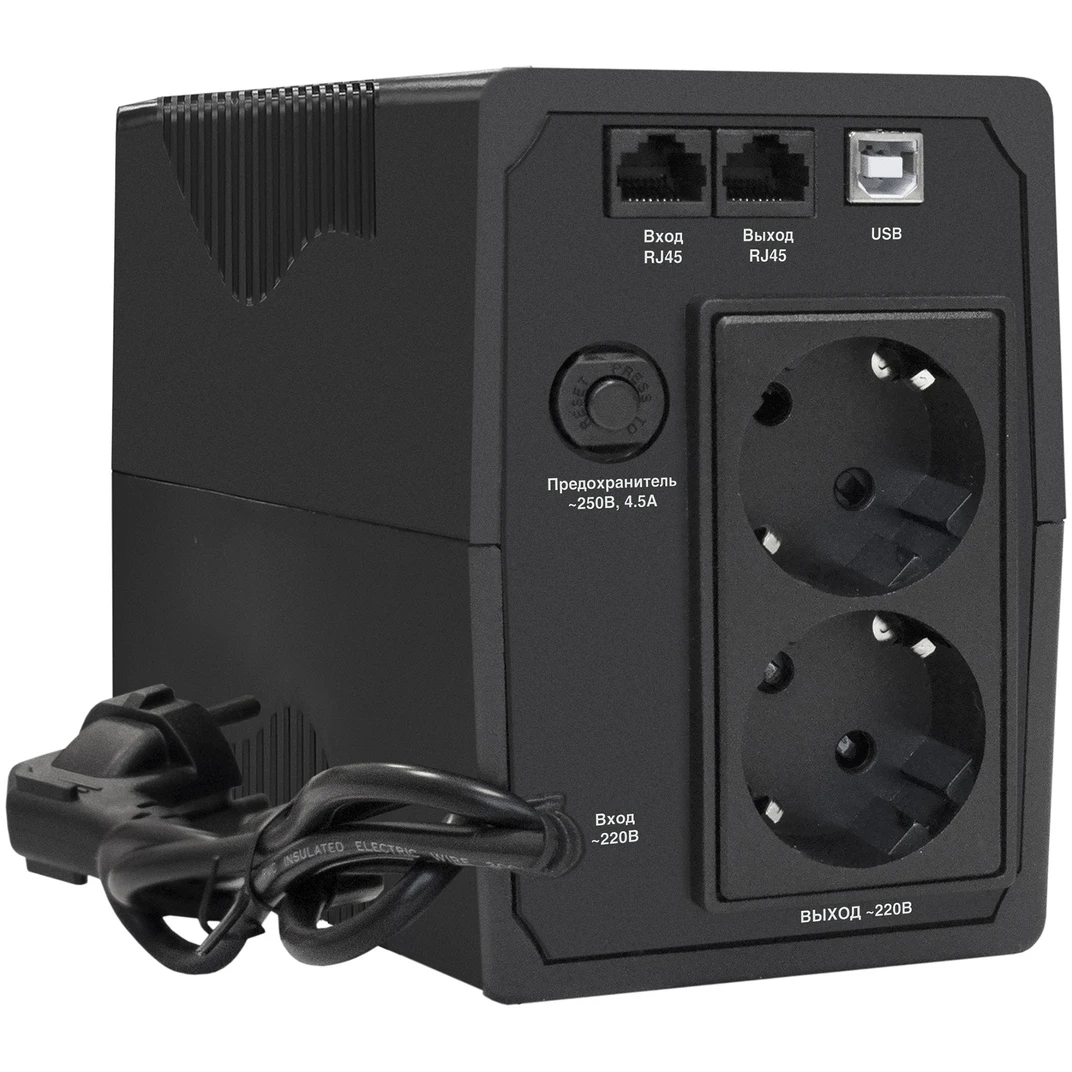 ИБП ExeGate Power Smart ULB-850.LCD.AVR.2SH.RJ.USB - EP285478RUS - фото 2