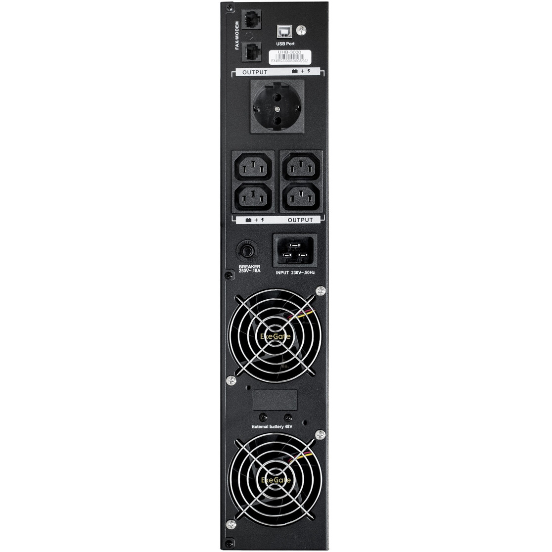 ИБП ExeGate Power Back UHB-3000.LCD.AVR.1SH.4C13.RJ.USB.2U - EX293054RUS - фото 3