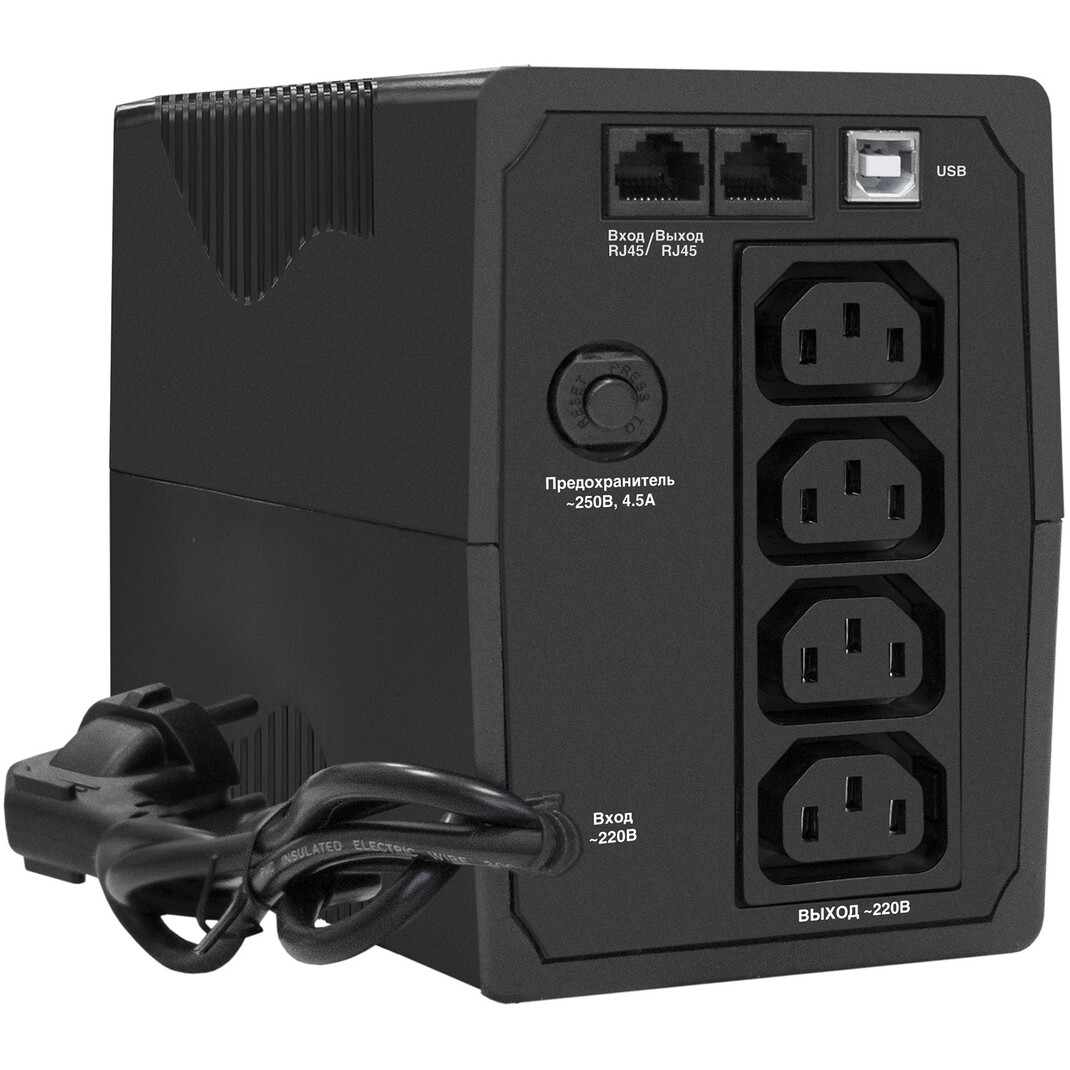 ИБП ExeGate Power Back BNB-850.LED.AVR.4C13.RJ.USB - EP285472RUS - фото 2