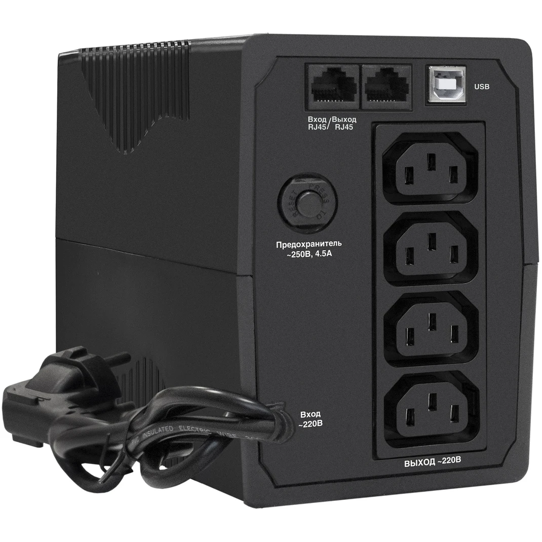 ИБП ExeGate Power Back BNB-1000.LED.AVR.4C13.RJ.USB - EX292784RUS - фото 2