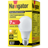 Светодиодная лампочка Navigator NLL-A60-7-230-2.7K-E27 (7 Вт, E27) (94385)