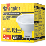 Светодиодная лампочка Navigator NLL-MR16-3-230-3K-GU5.3 (3 Вт, GU5.3) (94255)