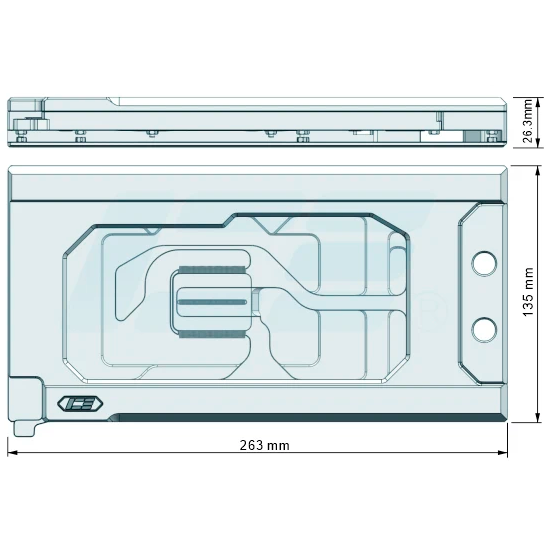Водоблок для видеокарты IceManCooler ROG5090 ASUS ROG Astral RTX 5090 Glass Version Black (IWB-VN-ROG509 GL) - фото 3
