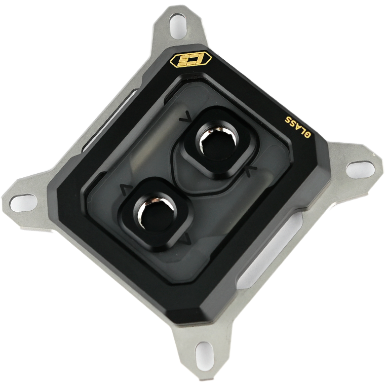 Водоблок для процессора IceManCooler GLS CPU Glass CPU Water Block Black Full Nickel, 0.15mm channel (IWB-CI-GLS-DK)
