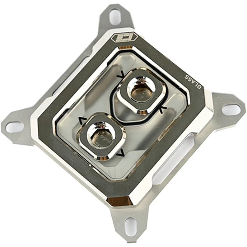 Водоблок для процессора IceManCooler GLS CPU Glass CPU Water Block Full Nickel, 0.15mm channel (IWB-CI-GLS-NK)
