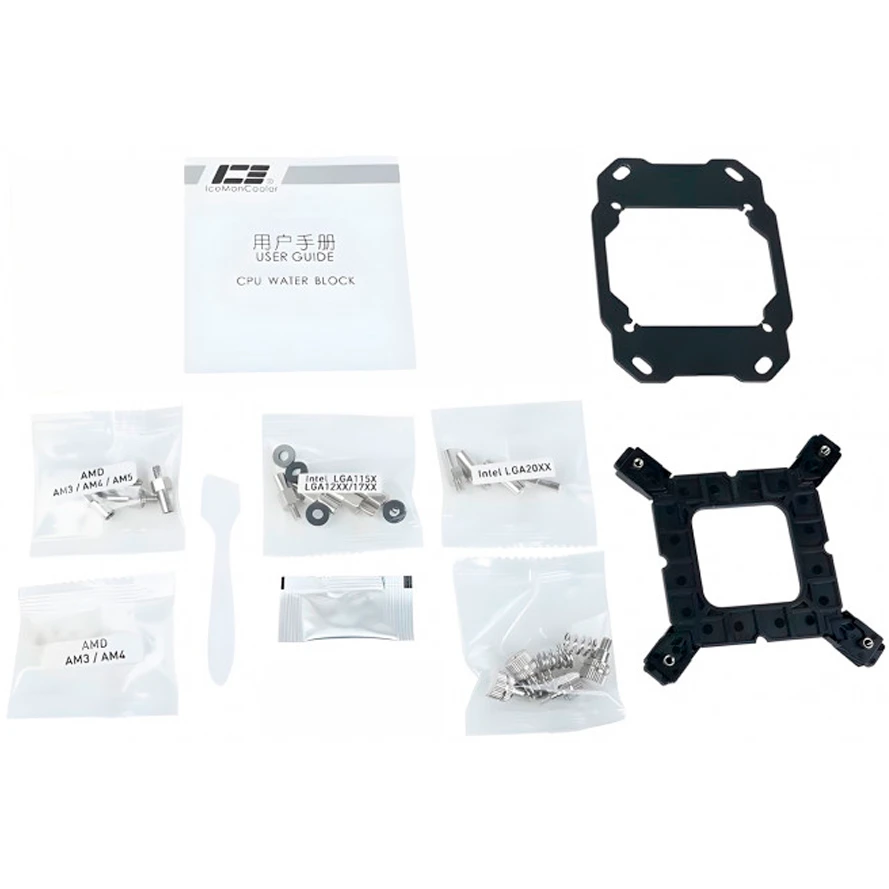 Водоблок для процессора IceManCooler GLS CPU Glass CPU Water Block Full Nickel, 0.15mm channel (IWB-CI-GLS-NK) - фото 3