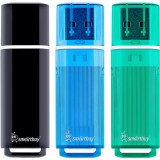 USB Flash накопитель 4GB SmartBuy Glossy Black/Blue/Green (3 шт.) (SB004GB2GSKBGSET)