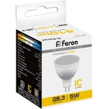 Светодиодная лампочка Feron LB-24 2700K (5 Вт, G5.3) (25127)