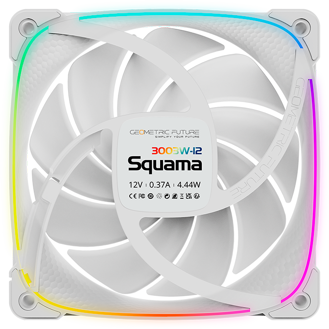 Вентилятор для корпуса Geometric Future Squama 3003-12 White - 1F3003W112000 - фото 3