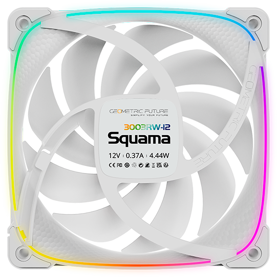 Вентилятор для корпуса Geometric Future Squama 3003R-12 White - 1F3003R112100 - фото 3