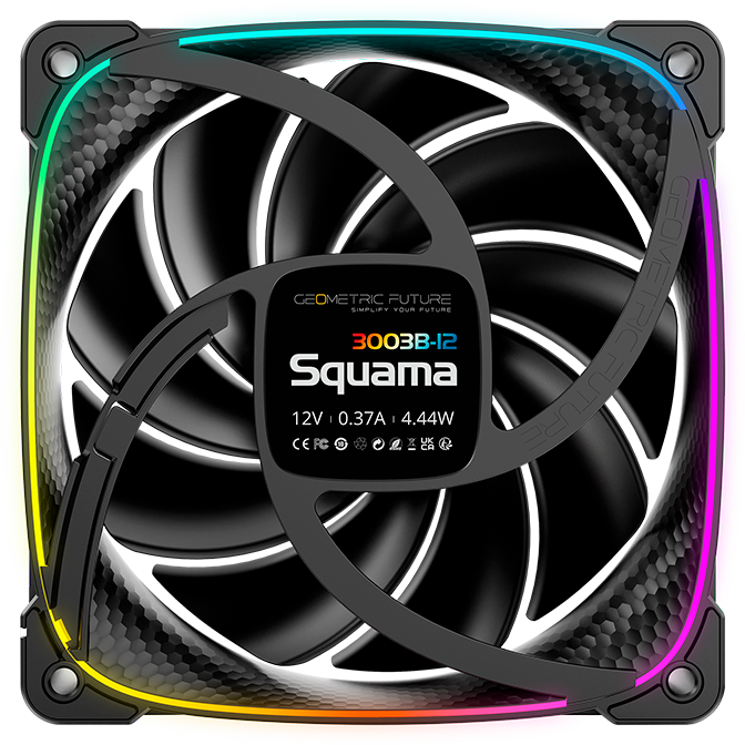 Вентилятор для корпуса Geometric Future Squama 3003-12 Black (3 шт.) - 1F3003B312000 - фото 4