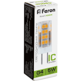 Светодиодная лампочка Feron LB-432 4000K (5 Вт, G4) (25861)