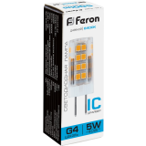Светодиодная лампочка Feron LB-432 6400K (5 Вт, G4) (25862)