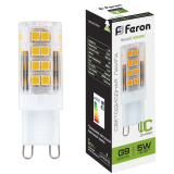 Светодиодная лампочка Feron LB-432 4000K (5 Вт, G9) (25770)