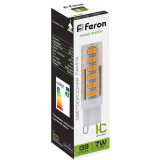 Светодиодная лампочка Feron LB-433 4000K (7 Вт, G9) (25767)