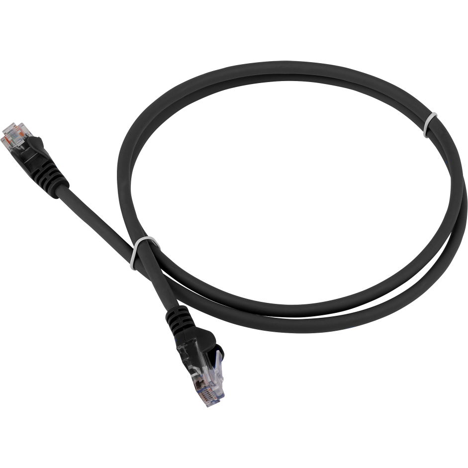 Патч-корд Lanmaster LAN-PC45/U6-0.5-BK, 0.5м