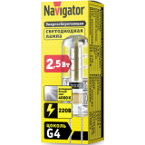 Светодиодная лампочка Navigator NLL-S-G4-2.5-230-4K (2.5 Вт, G4) (71359)