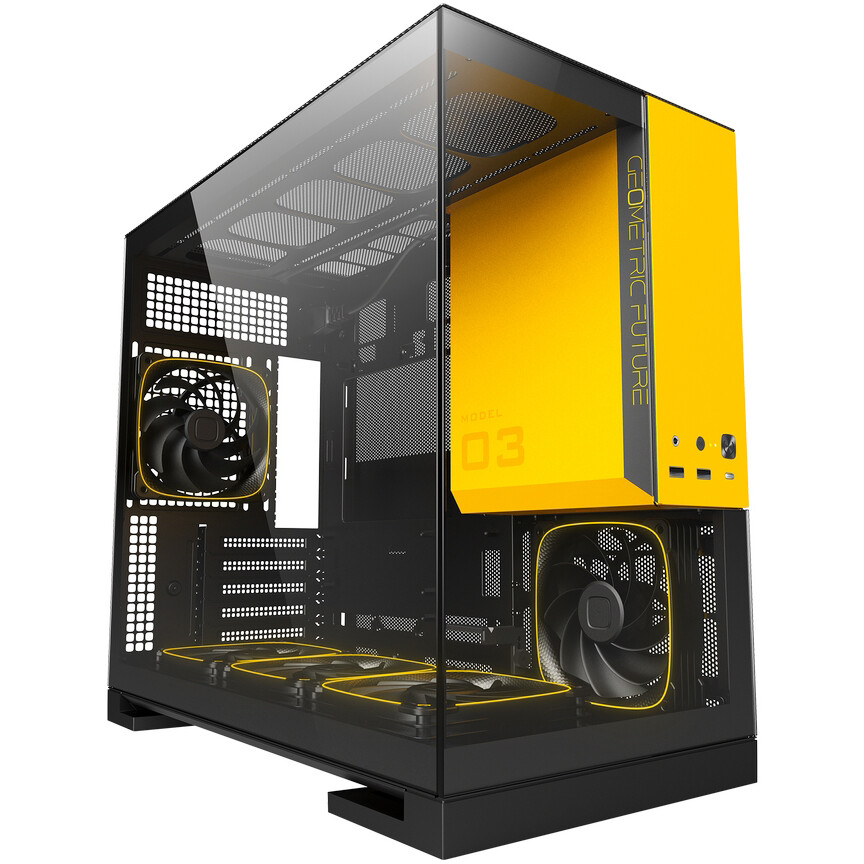Корпус Geometric Future Model 3 ARGB Black/Yellow - 1AM3NZBY00110 - фото 2