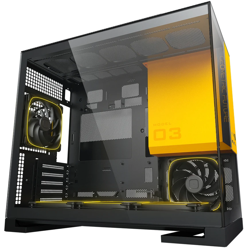 Корпус Geometric Future Model 3 ARGB Black/Yellow - 1AM3NZBY00110 - фото 3