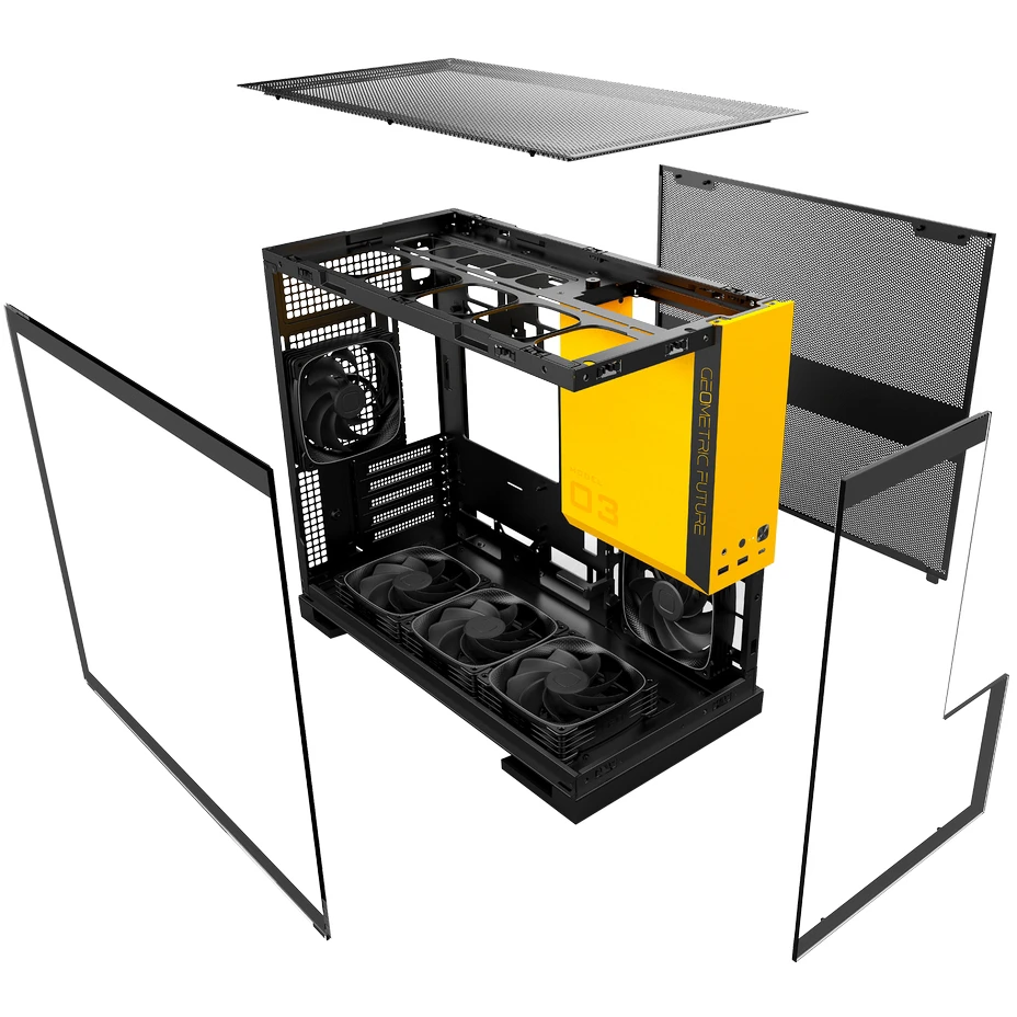 Корпус Geometric Future Model 3 ARGB Black/Yellow - 1AM3NZBY00110 - фото 5