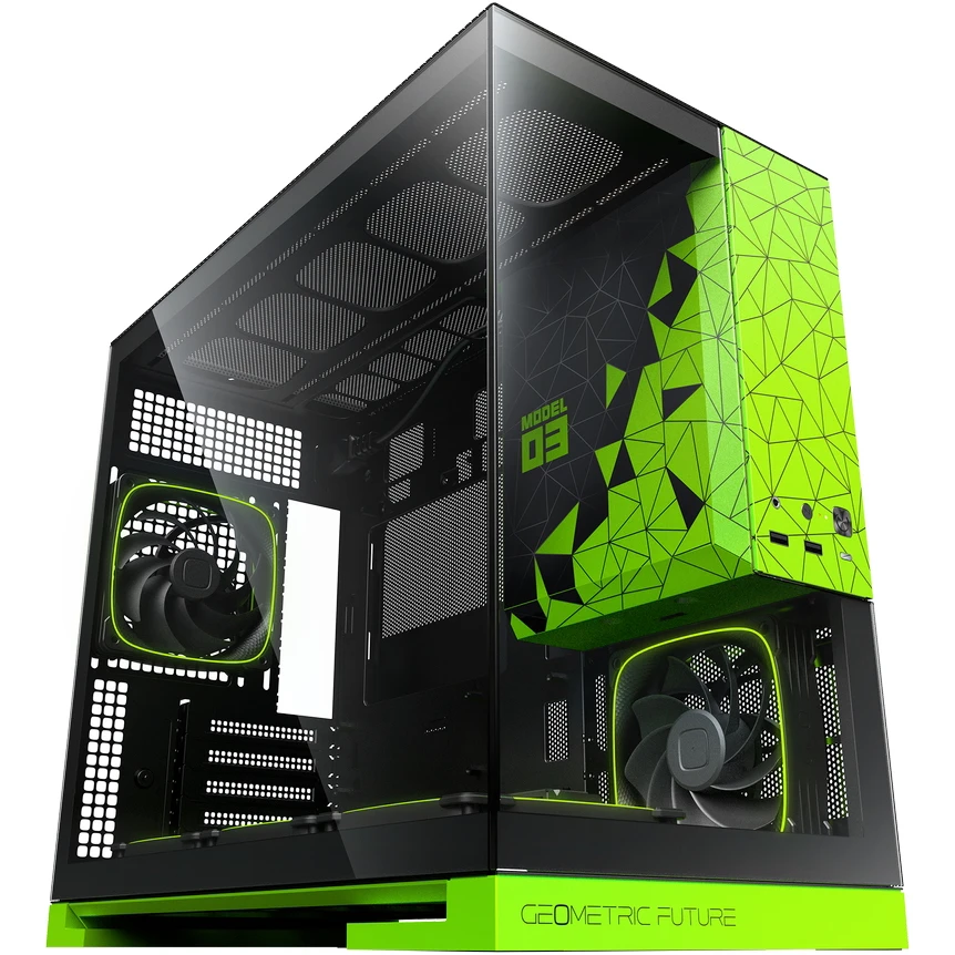 Корпус Geometric Future Model 3 ARGB Green - 1AM3NZGB00110