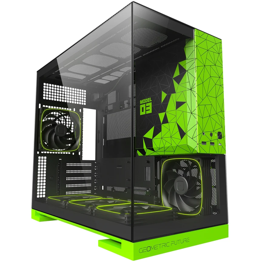 Корпус Geometric Future Model 3 ARGB Green - 1AM3NZGB00110 - фото 2